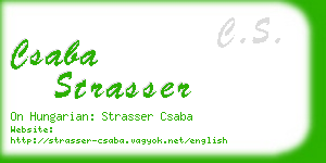 csaba strasser business card